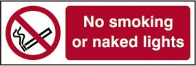 Spectrum No Smoking Or Naked Lights - RPVC 600 x 200mm - SCXO-CI-11823