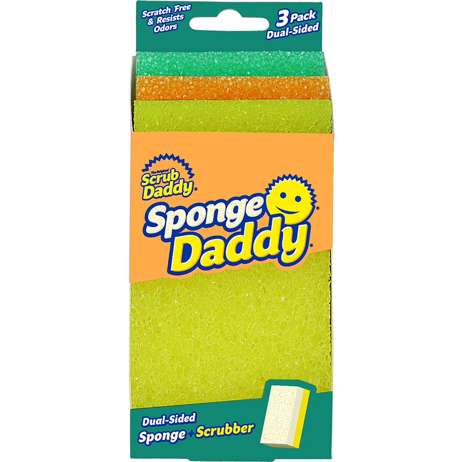  Sponge Daddy Heavy Duty Scrubber Sponge For All Purpose 3 Pk